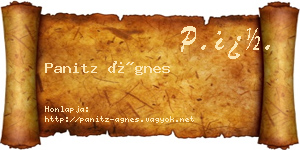 Panitz Ágnes névjegykártya